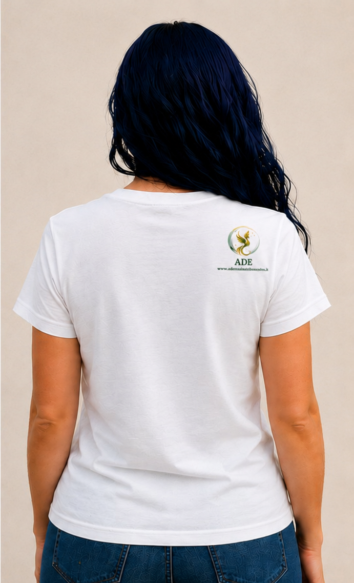 T-Shirt donna bianco retro